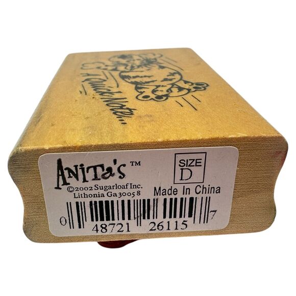 A Quick Note Cat Tiger Wood Mounted Rubber Stamp Anita’s - Picture 3 of 5